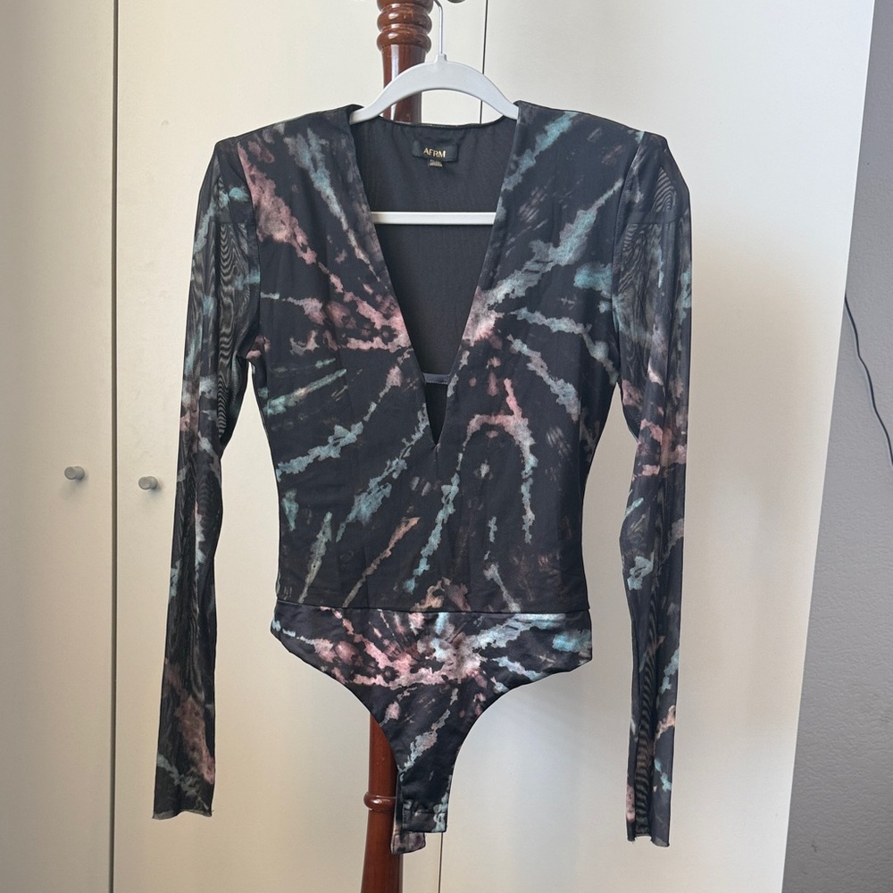 AFRM black tie die bodysuit